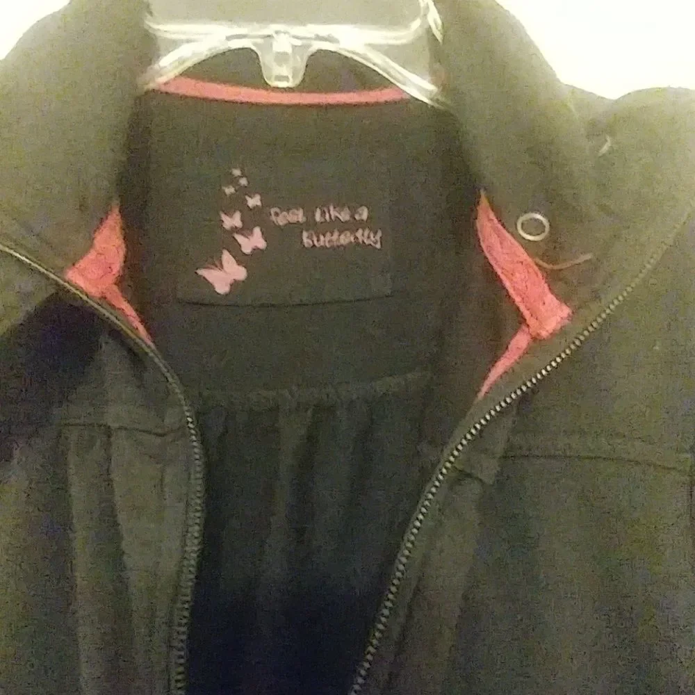 Tchibo Feel Like‎ A Butterfly Zipper Front Black Jacket